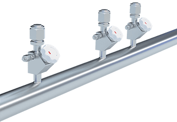 Stainless steel manidold with valves