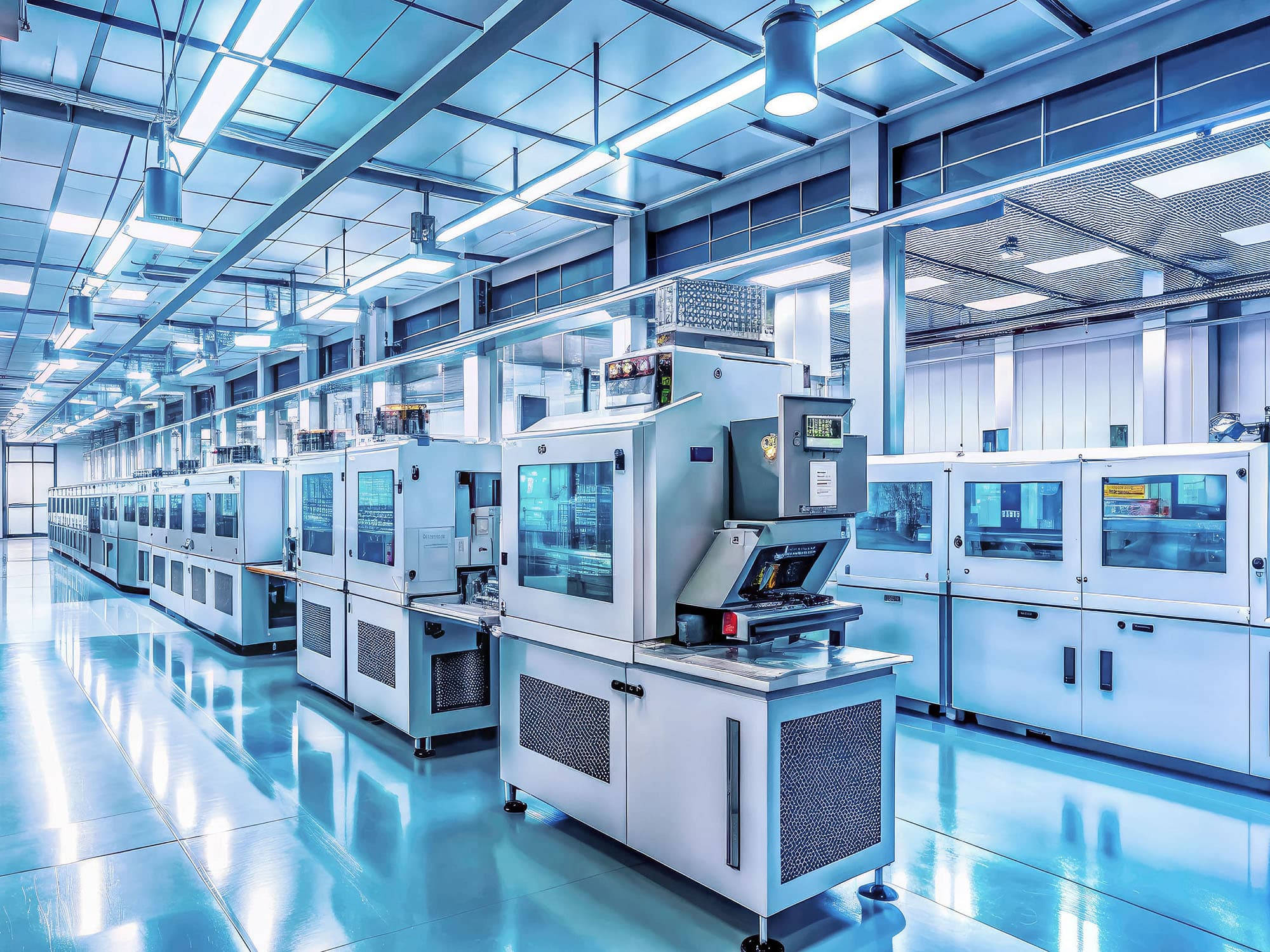 Machines and equipment in a clean room environment