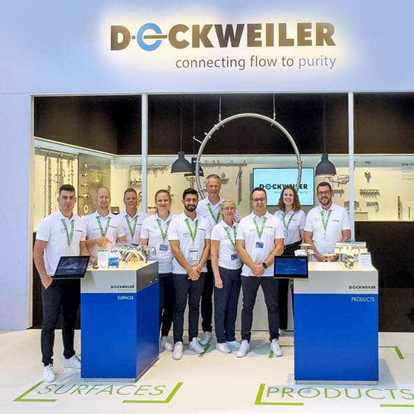 Team of Dockweiler employees at an exhibition