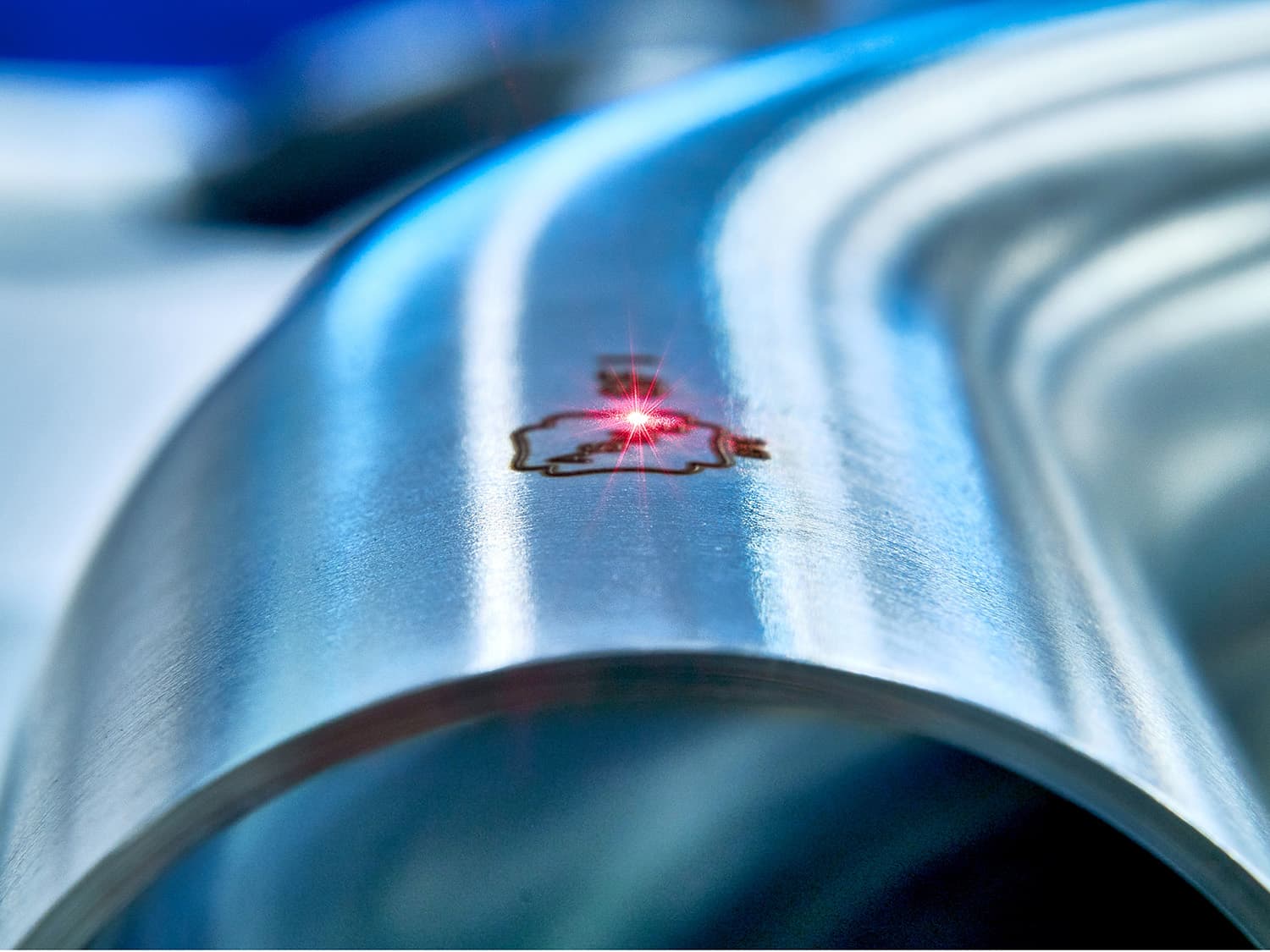 Laser marking of a stainless steel component with the ASME BPE marking