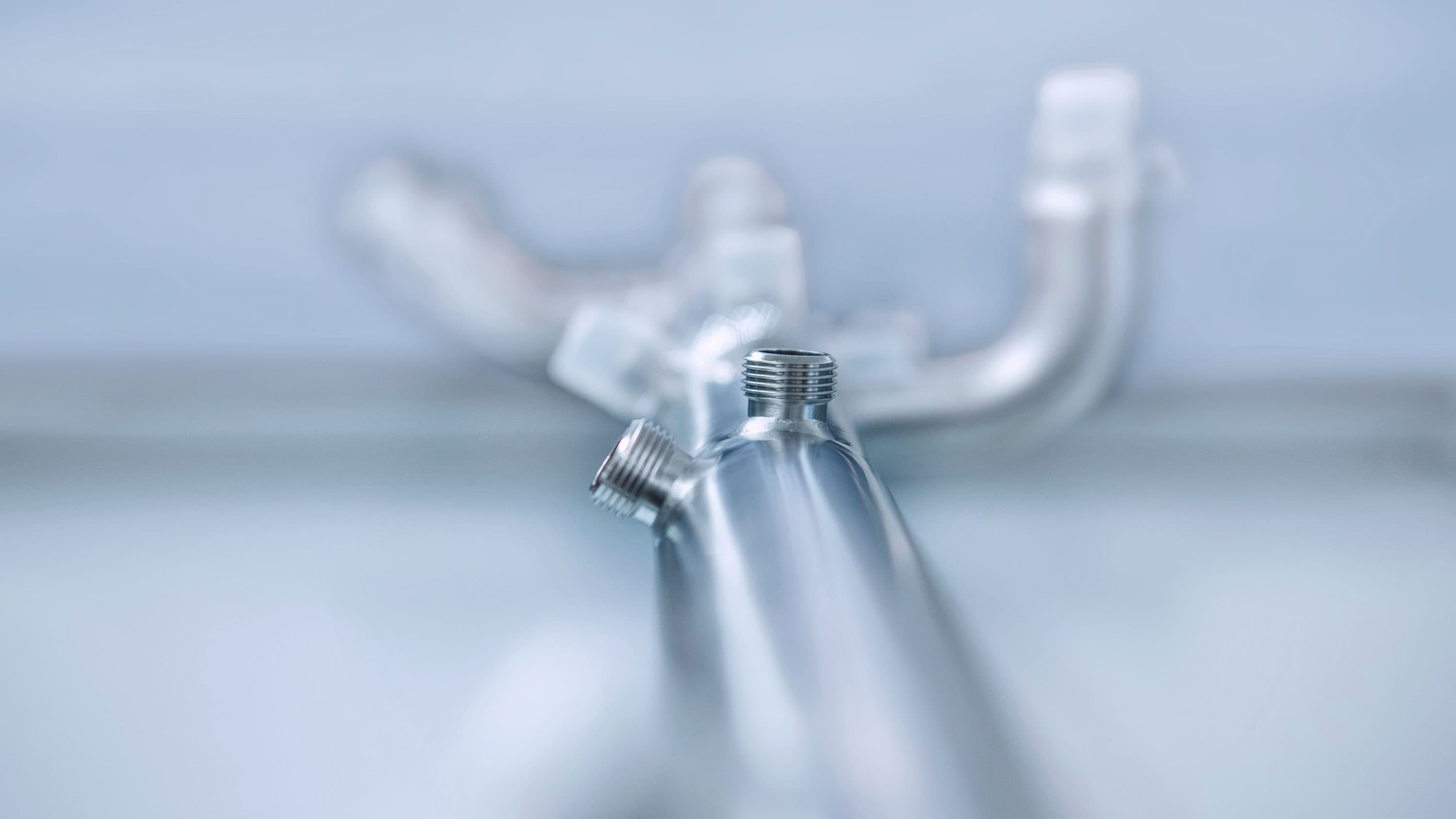 Close-up of a CIP lance with two outlets close together