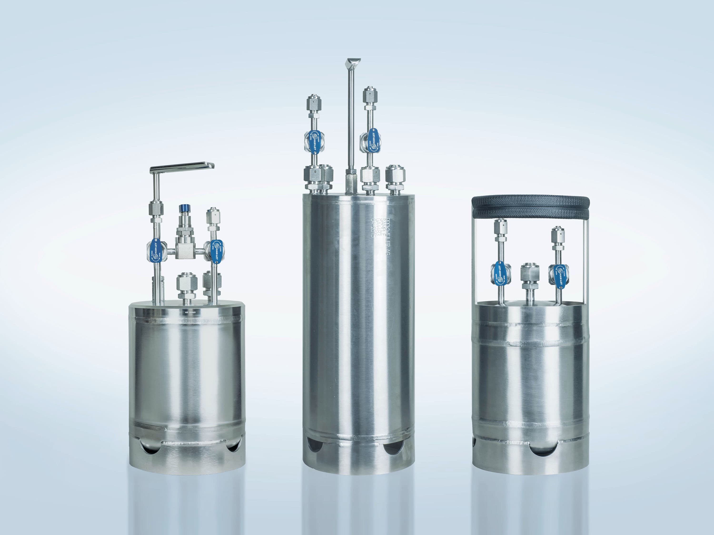 Various process vessels in a row