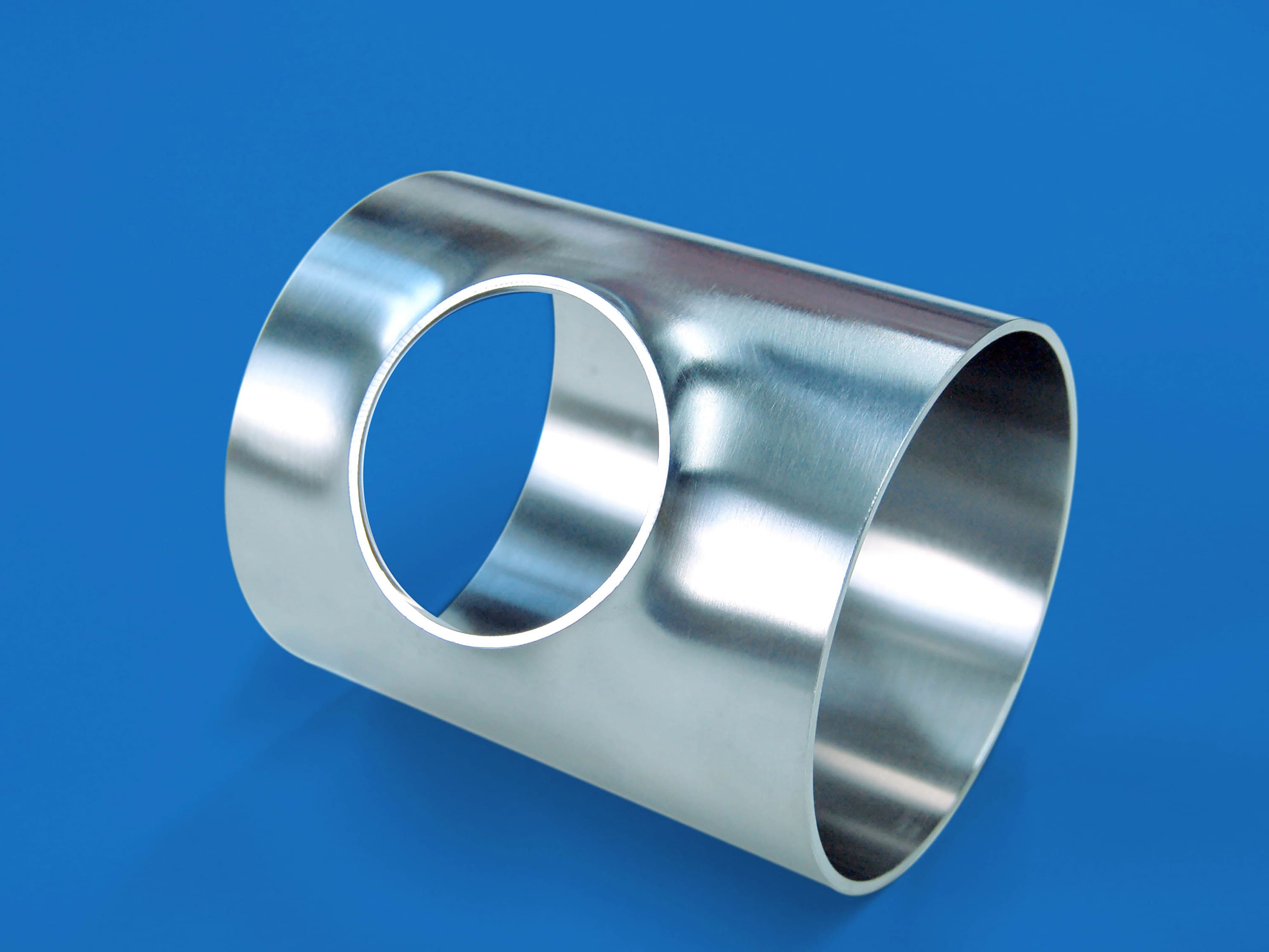 A large diameter T-piece with a branch