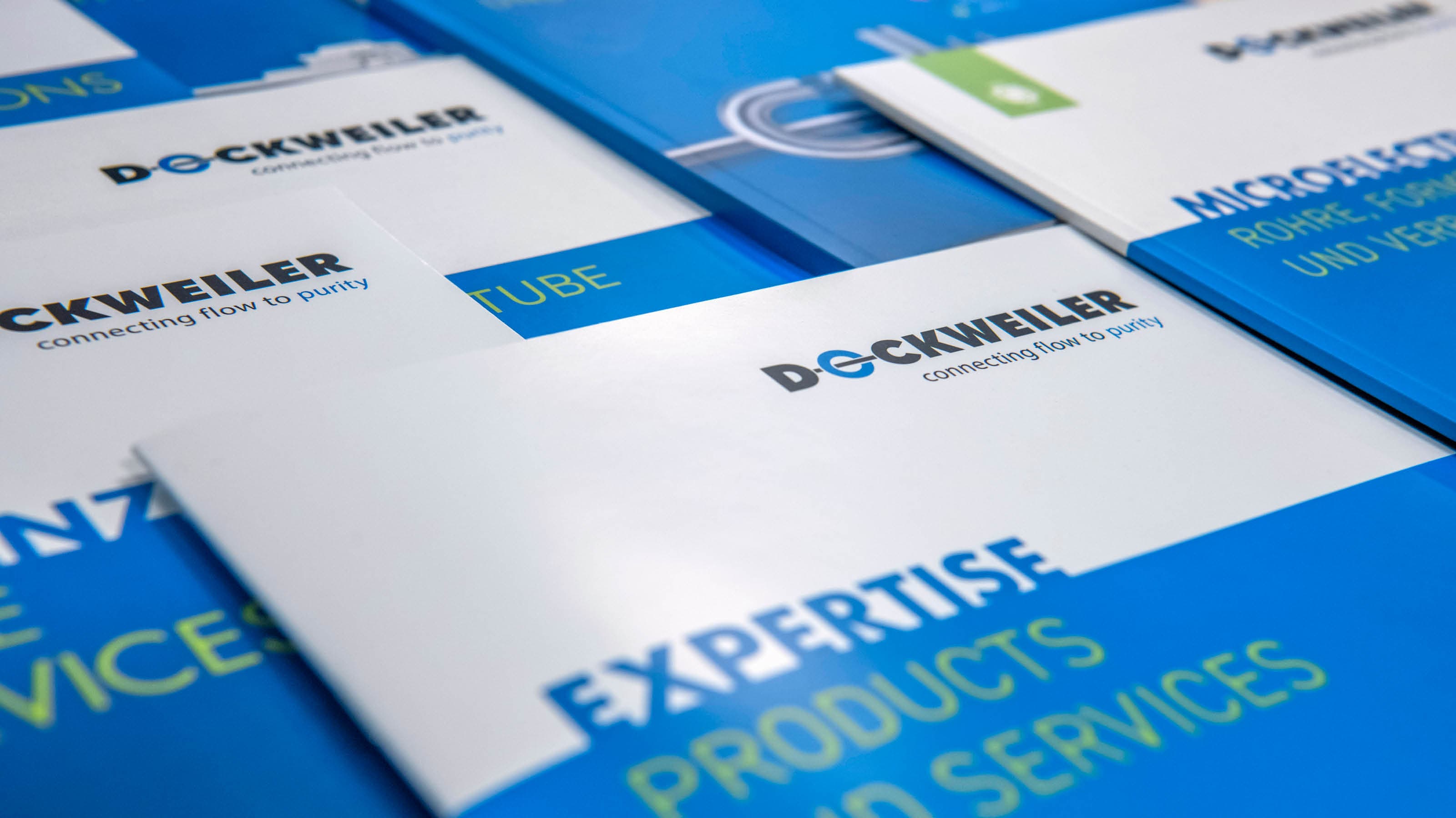 Several different Dockweiler catalogs in brochures in an arrangement